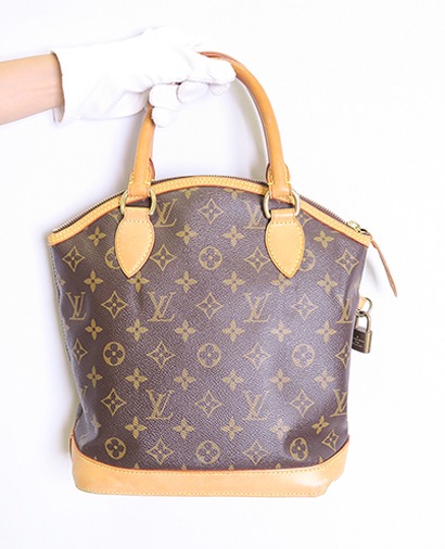 Lockit Bag, &pound;250, Handbags, Brown, Canvas, Front view